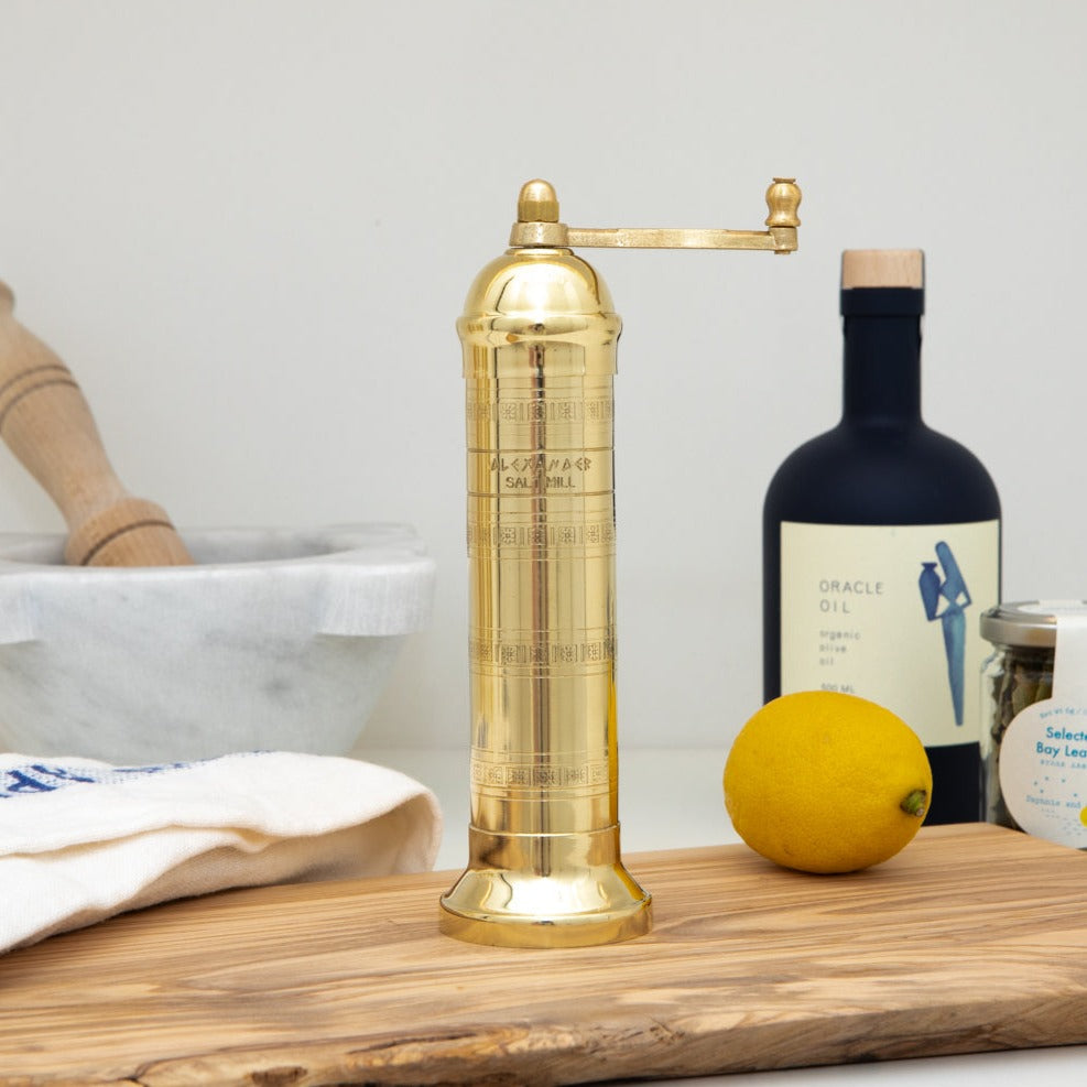 The Original Greek Salt Mill - 8" Brass