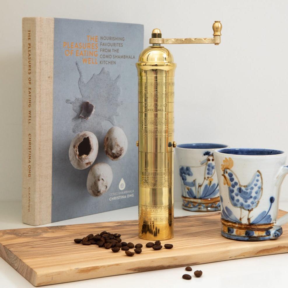 The Original Greek Coffee Mill - 10.5" Brass