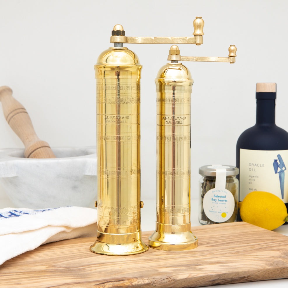 The Original Greek Pepper Mill - 10" Brass